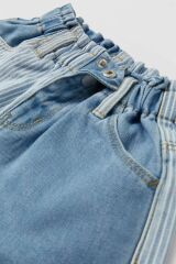 Yeni Sezon Kız Çocuk Beli Lastikli Jean Şort