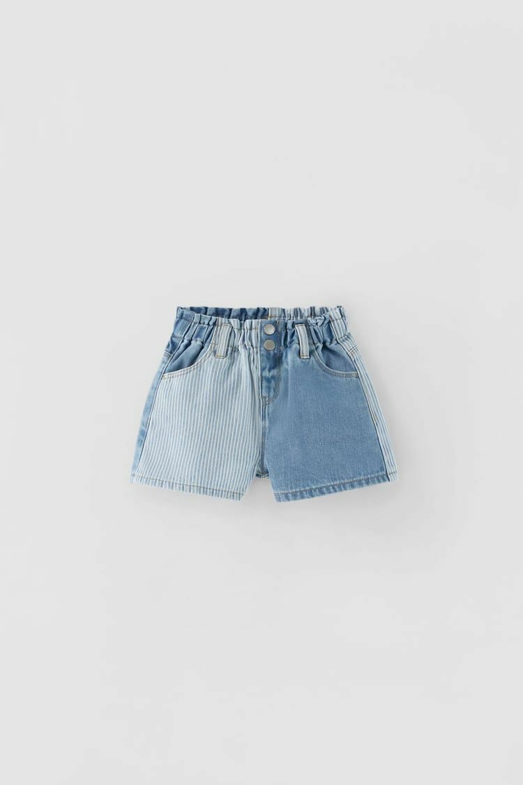 Yeni Sezon Kız Çocuk Beli Lastikli Jean Şort