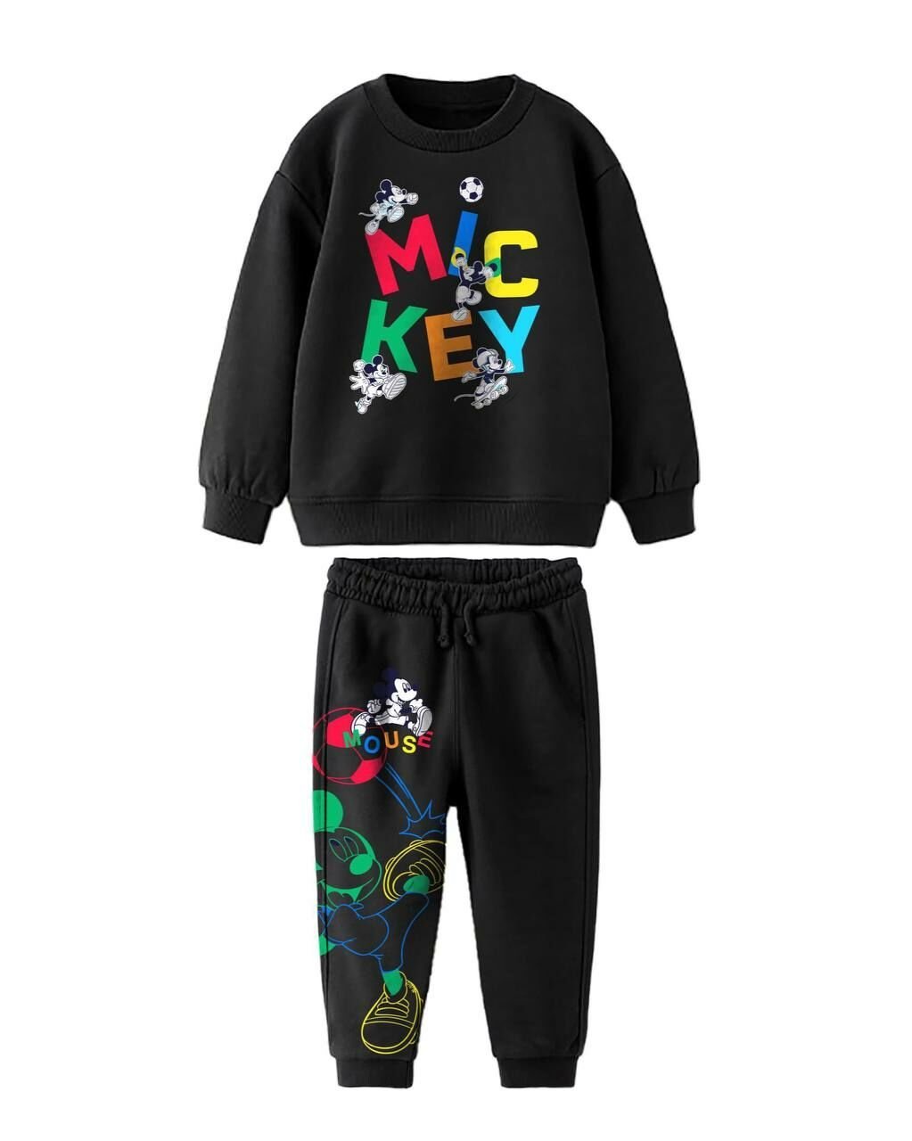 Yeni Sezon Erkek Çocuk Mickey Mouse Baskılı Takım