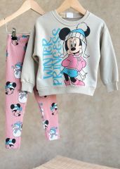 Yeni Sezon Kız Çocuk Minnie Mouse Baskılı Takım