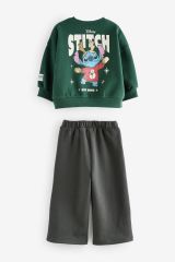 Yeni Sezon Kız Çocuk Baskılı Pamuklu Karakter Baskılı Sweatshirt ve Eşofman Altlı Ikili Takım