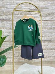 Yeni Sezon Kız Çocuk Baskılı Pamuklu Karakter Baskılı Sweatshirt ve Eşofman Altlı Ikili Takım