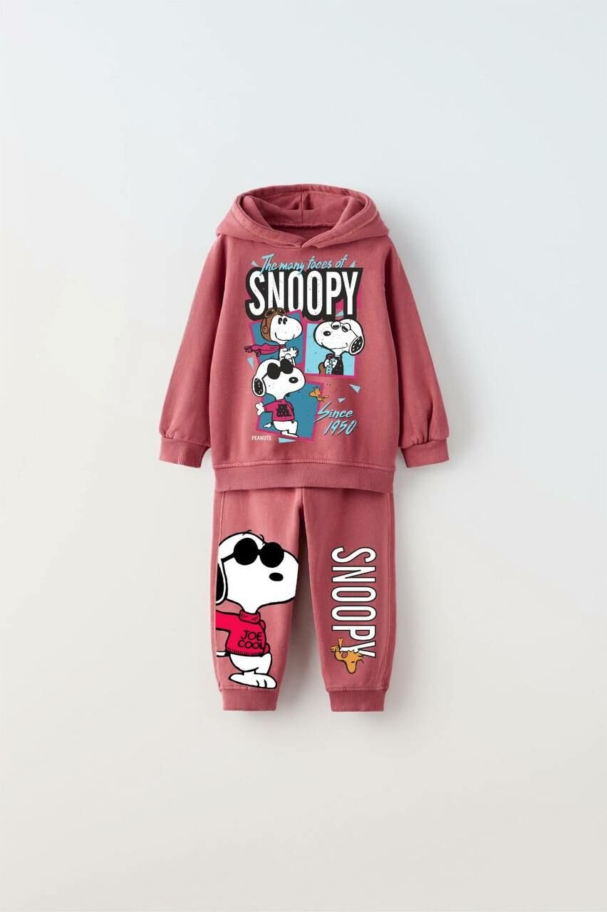 Yeni Sezon Erkek Çocuk Snoopy Baskılı Alt-Üst Takım