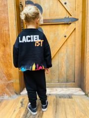 Yeni Sezon Unisex Çocuk Baskılı Pamuklu Sweatshirt ve Eşofman Alt-Üst Ikili Takım