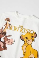 Yeni Sezon Erkek Çocuk Simba Baskılı Alt-Üst Şortlu Yazlık Takım