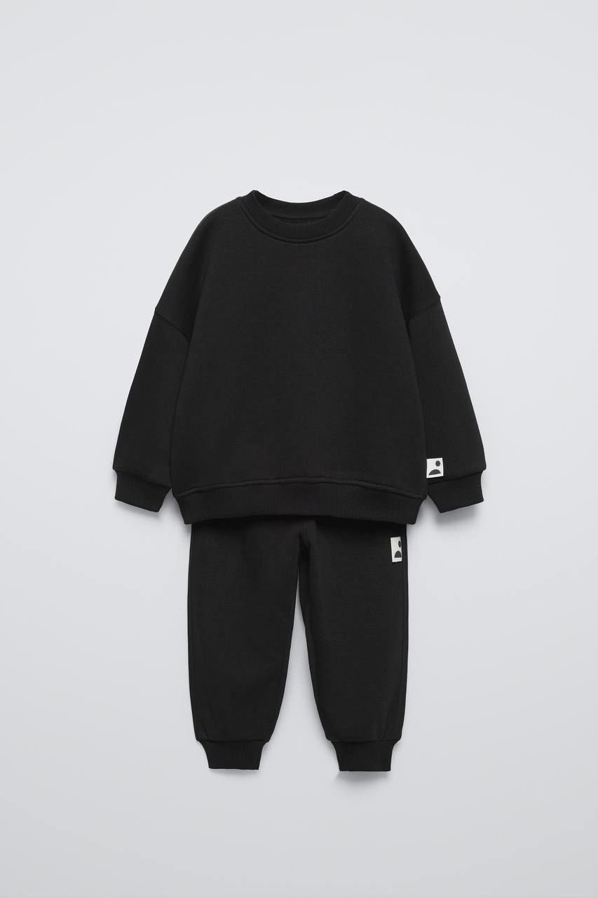 Yeni Sezon Unisex Çocuk Pamuklu Basic Sweatshirt Ve Eşofman Alt-üst Takım