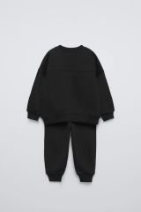 Yeni Sezon Unisex Çocuk Pamuklu Basic Sweatshirt Ve Eşofman Alt-üst Takım