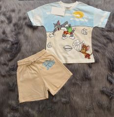 Erkek Çocuk Tom And Jerry Baskılı Şortlu Takım