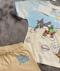 Erkek Çocuk Tom And Jerry Baskılı Şortlu Takım