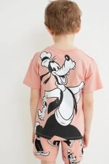 Yeni Sezon Erkek Çocuk Goofy Baskılı Şortlu Takım
