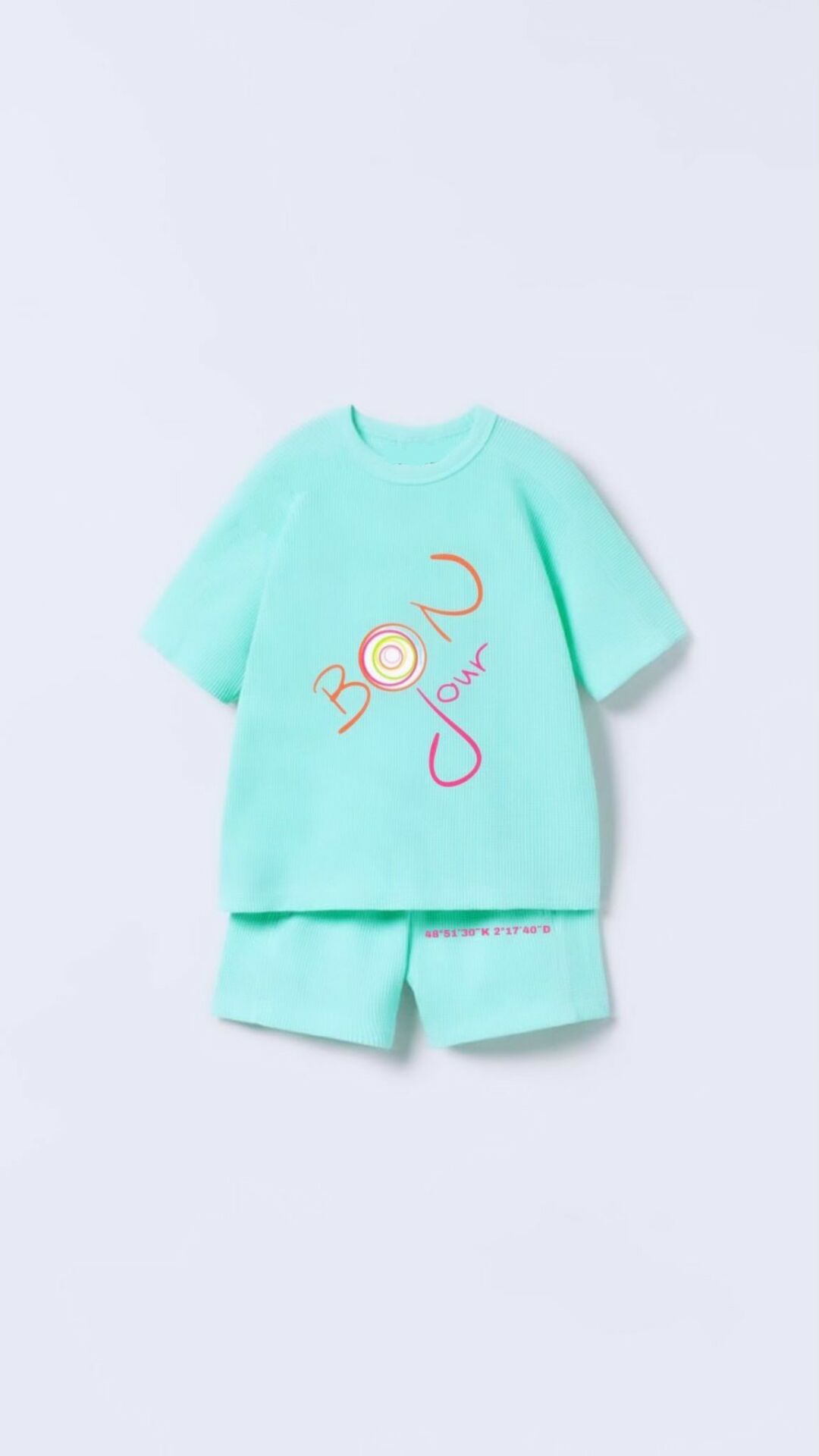 Yeni Sezon Unisex Çocuk Alt-Üst Yazlık Şortlu Takım