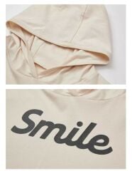 Yeni Sezon Unisex Çocuk Smile Baskılı Ekru Renk İkili Takım