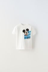 Yeni Sezon Erkek Çocuk Mickey Mouse Baskılı Pamuklu Bisiklet Yaka Baskılı Alt-Üst İkili Takım