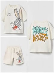 Yeni Sezon Erkek Çocuk Bugs Bunny Baskılı Takım