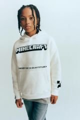 Yeni Sezon Erkek Çocuk Minecraft Baskılı Sweatshirt