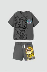 Yeni Sezon Erkek Çocuk Paw Patrol Baskılı Alt-Üst Şortlu Takım