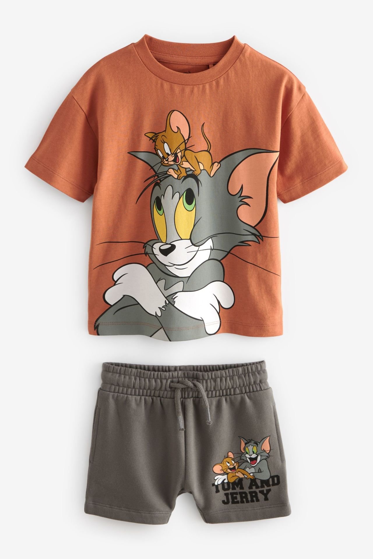 Yeni Sezon Erkek Çocuk Tom and Jerry Baskılı Alt-Üst Şortlu Takım